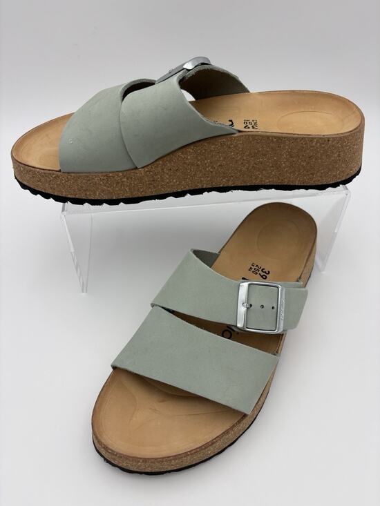 Birkenstock Shoes - Papillio by Birkenstock Almina Platform Two Strap Sandal Blue Size 39 Narrow / 8